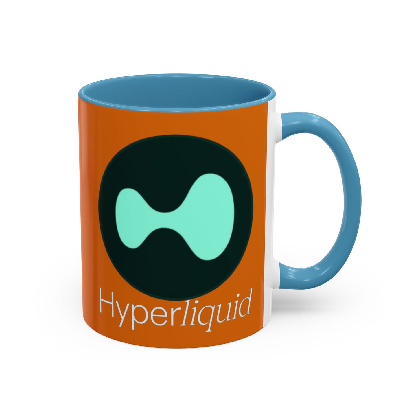 Hyperliquid White font Orange Accent Mug by cypherpunkgear.com
