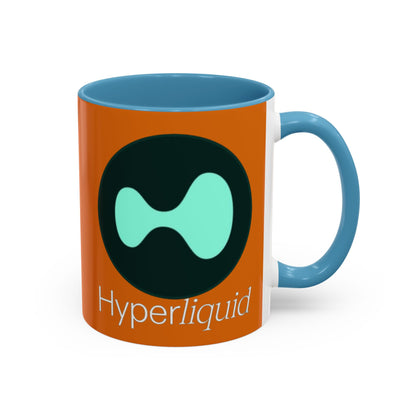 Hyperliquid White font Orange Accent Mug by cypherpunkgear.com
