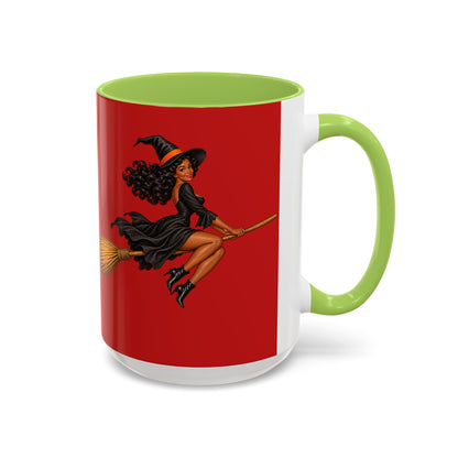 Velvet Vex Red Accent Mug by CreepyCrafts.boo