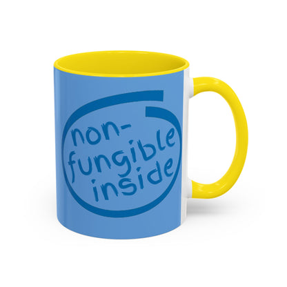 Non-Fungible Inside Light Blue Accent Mug by cypherpunkgear.com