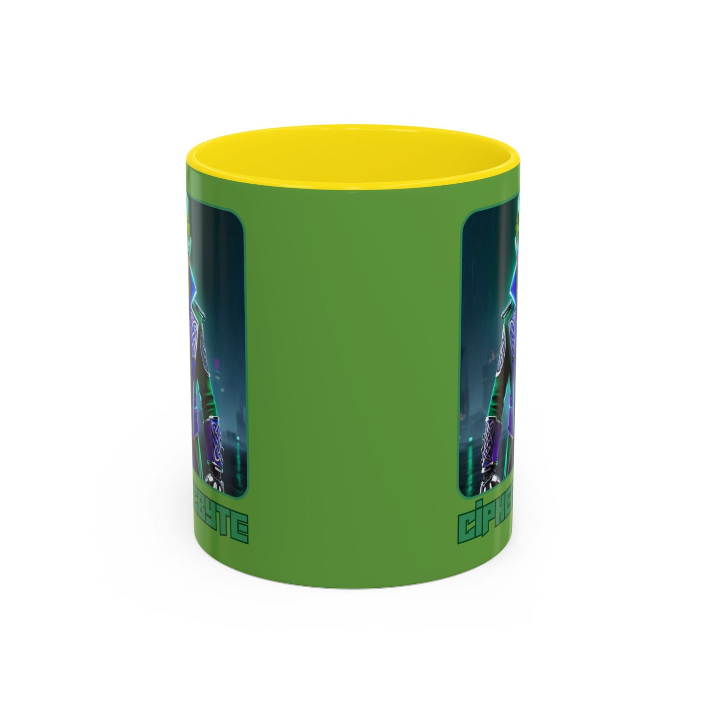 Cipher McByte Accent Mug by cypherpunkgear.com
