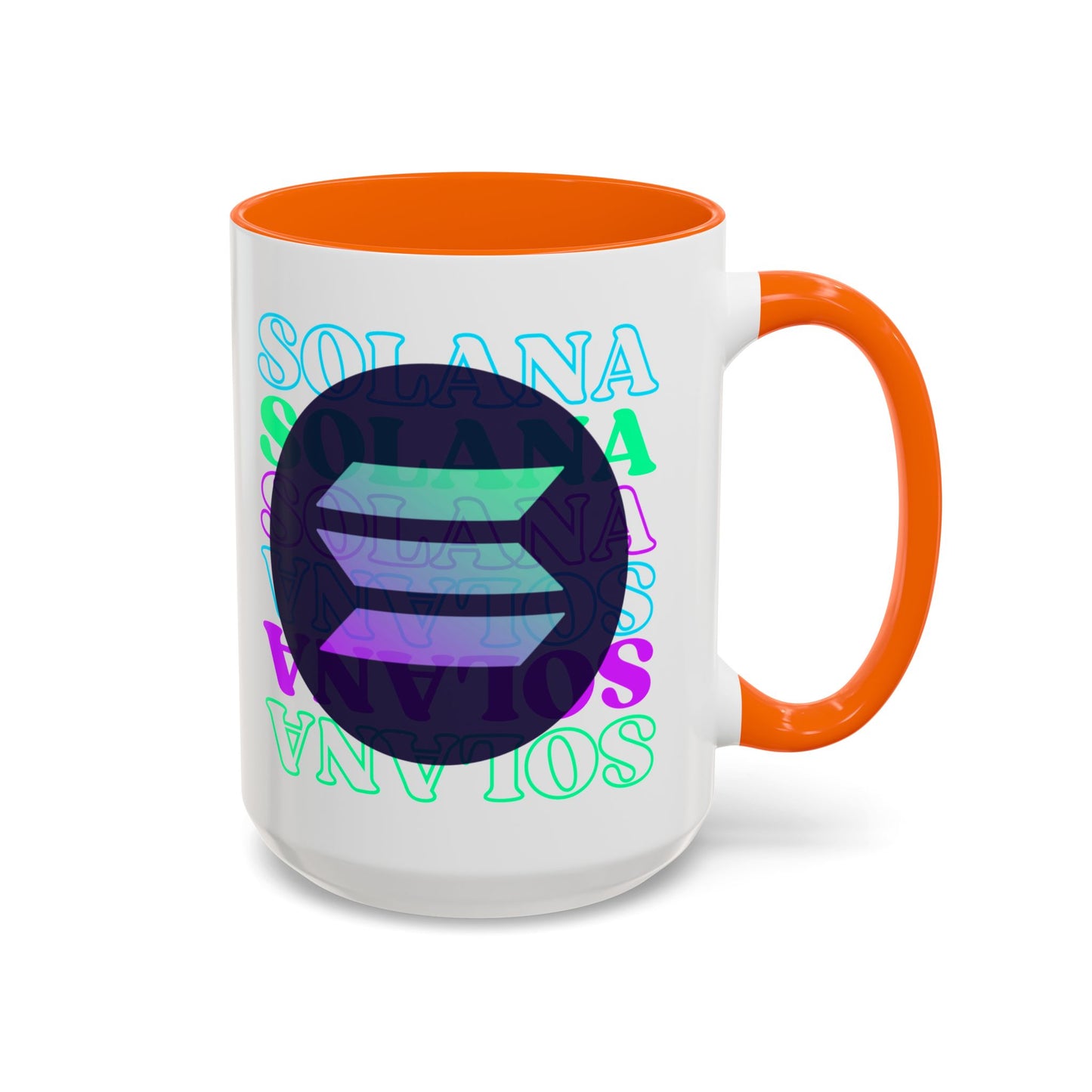 Solana Solana Solana (SOL) Accent Mug by cypherpunkgear.com