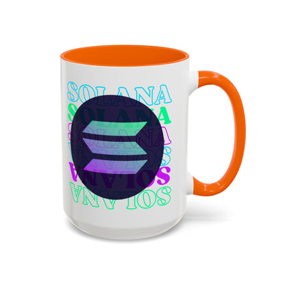 Solana Solana Solana (SOL) Accent Mug by cypherpunkgear.com