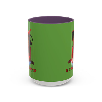 Is it Samhain yet? Green Accent Mug by CreepyCrafts.boo