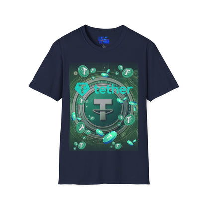 Tether Dark colors Unisex T-Shirt by cypherpunkgear.com