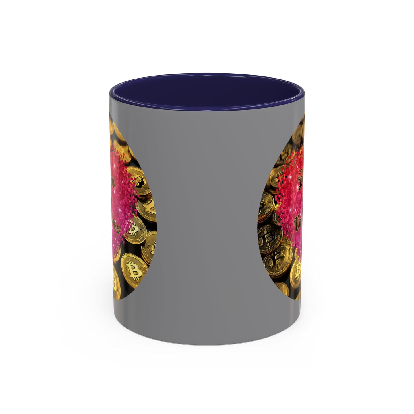 Bitcoin is My Valentine Grey Accent Mug by cypherpunkgear.com