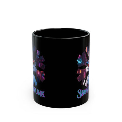 Snowpunk Black Mug by cypherpunkgear.com