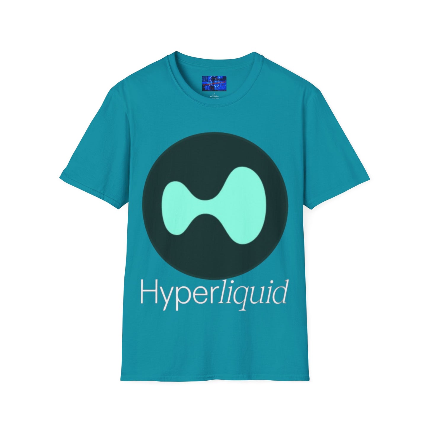 Hyperliquid White font Unisex T-Shirt by cypherpunkgear.com