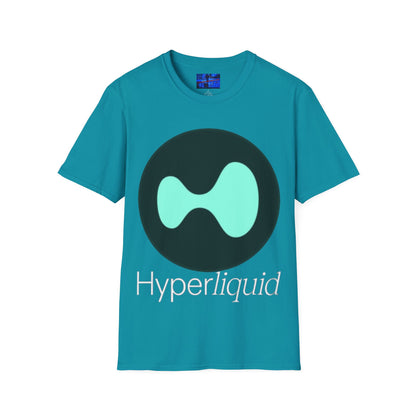 Hyperliquid White font Unisex T-Shirt by cypherpunkgear.com