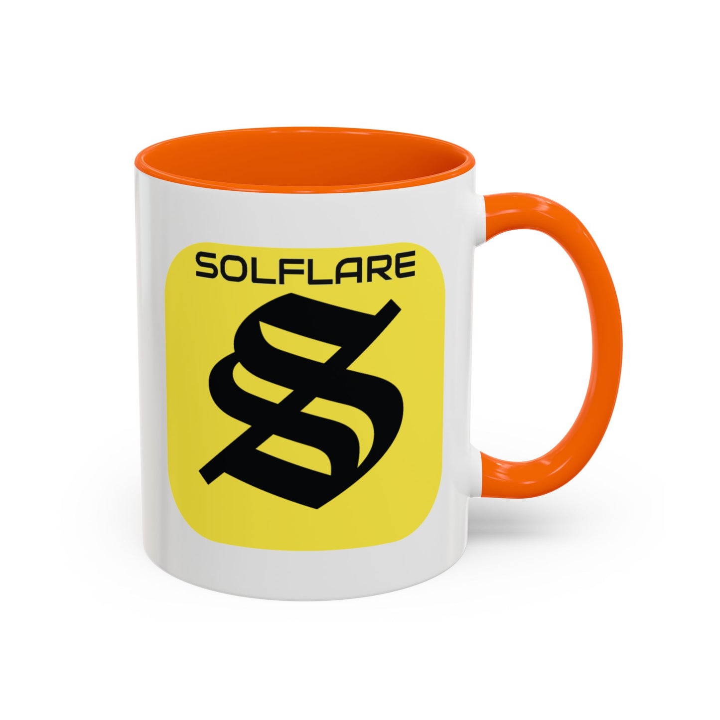 SolflareLogo White Accent Mug by cypherpunkgear.com