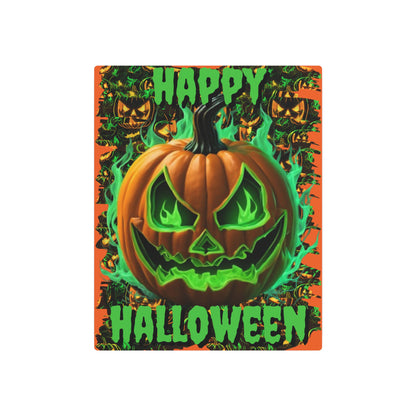 Happy Halloween Green Jack Metal Art Sign by CreepyCrafts.boo