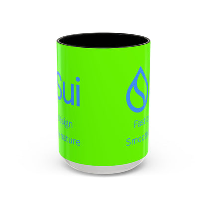 SUI Green Accent Mug by cypherpunkgear.com