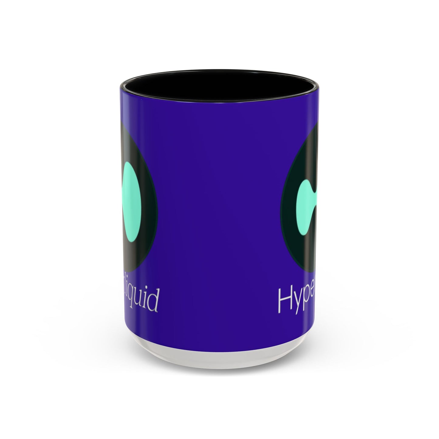 Hyperliquid White font Dark Purple Accent Mug by cypherpunkgear.com