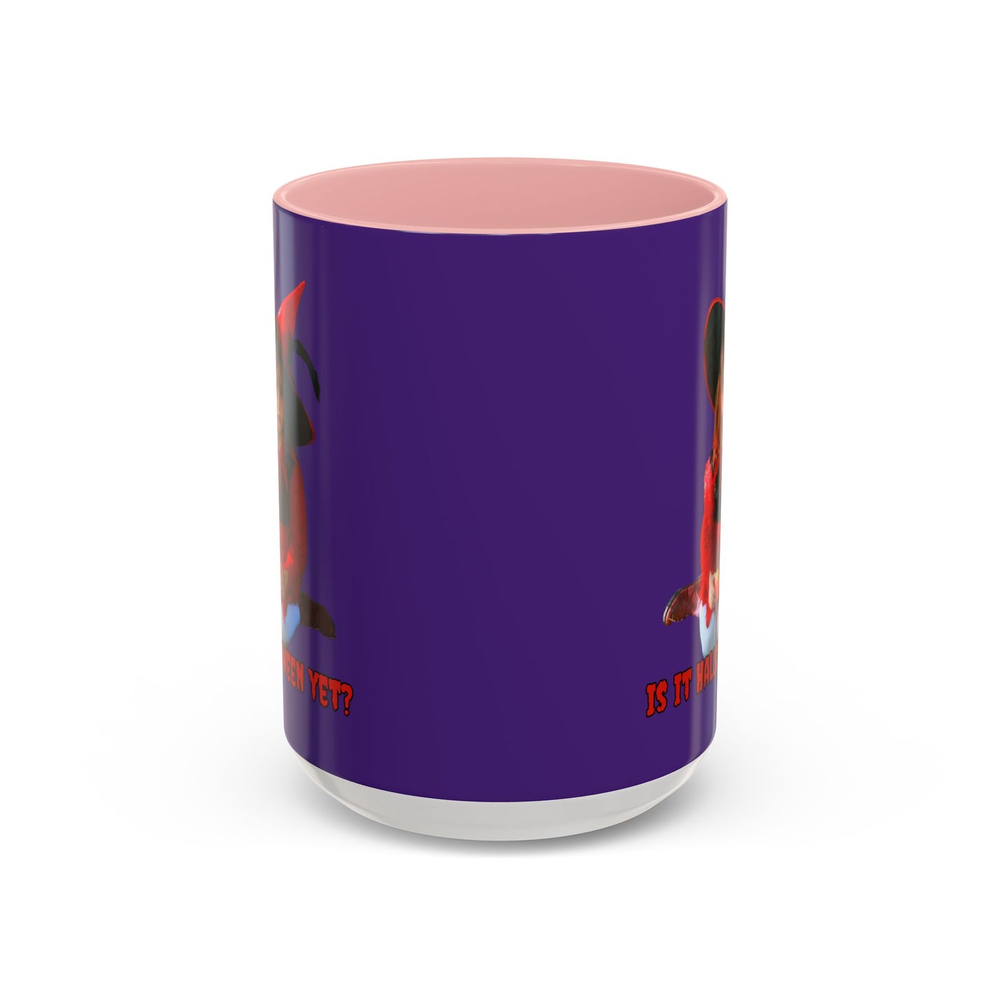 Is it Halloween yet? Dark Purple Accent Mug by CreepyCrafts.boo