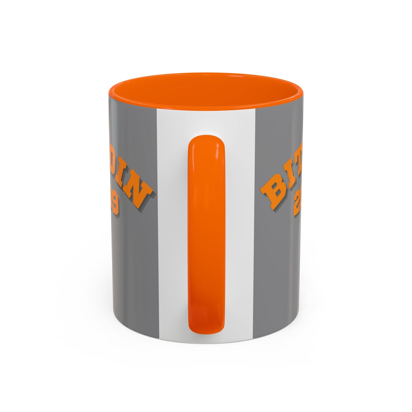Bitcoin 2009 Grey Accent Mug by cypherpunkgear.com