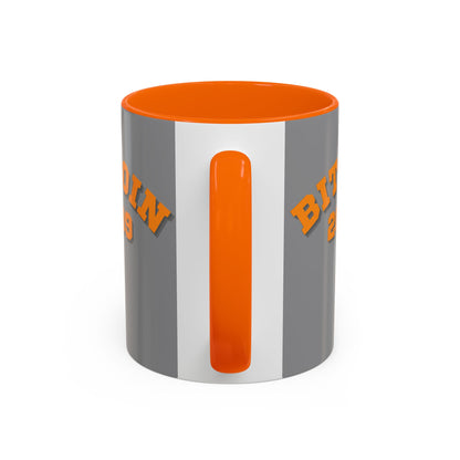Bitcoin 2009 Grey Accent Mug by cypherpunkgear.com