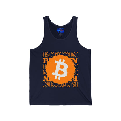 Bitcoin Bitcoin Bitcoin (BTC) Unisex Jersey Tank Top by cypherpunkgear.com