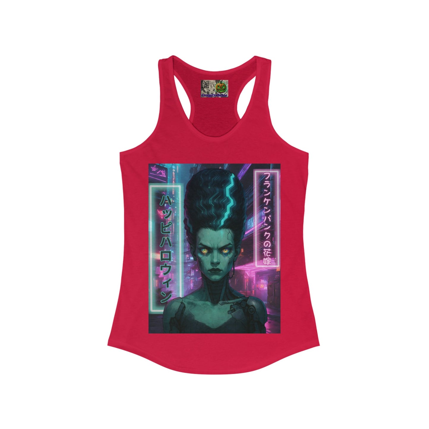 Bride of Frankenpunk Women's Racerback Tank Top by CreepyCrafts.boo