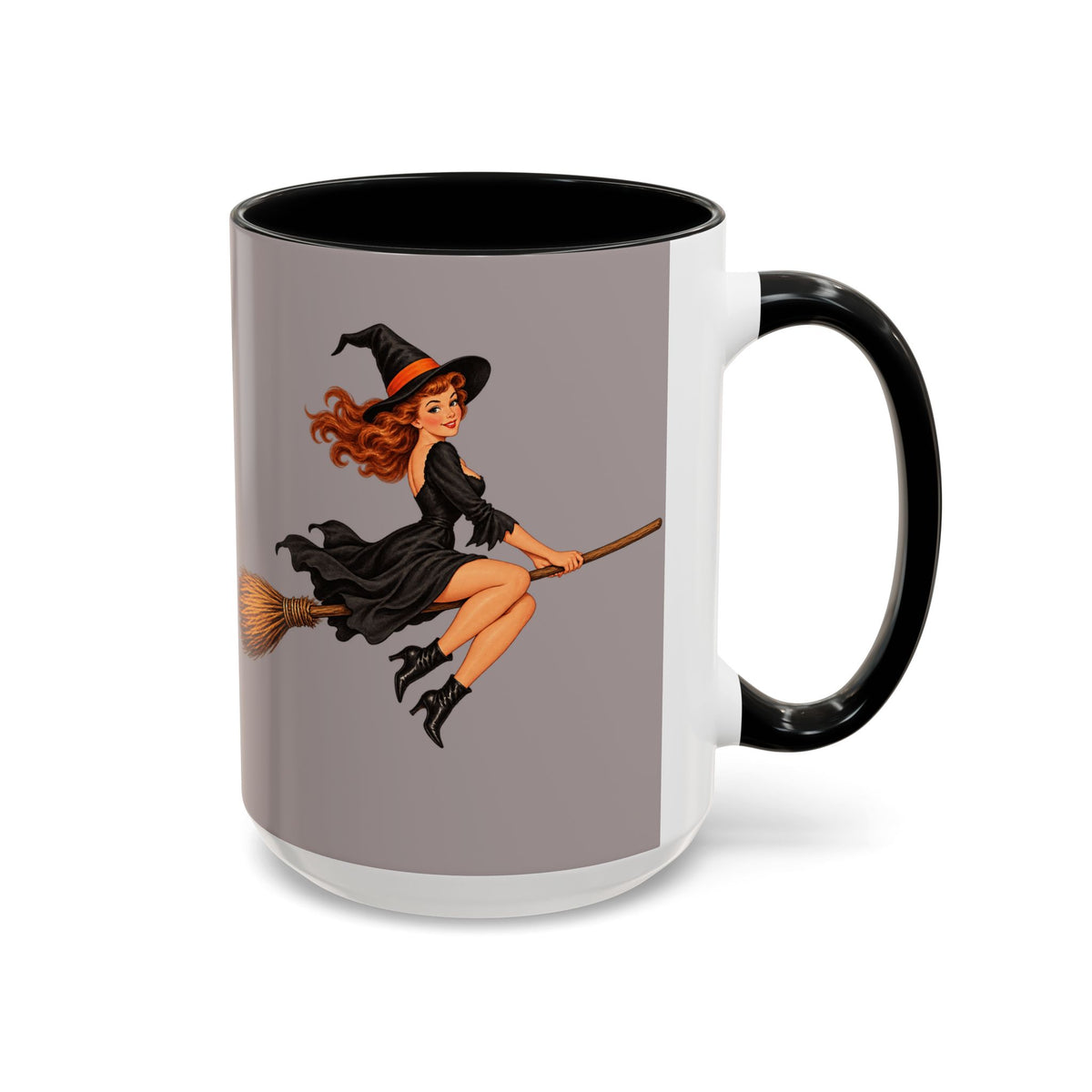 Hazel Hex Grey Accent Mug by CreepyCrafts.boo