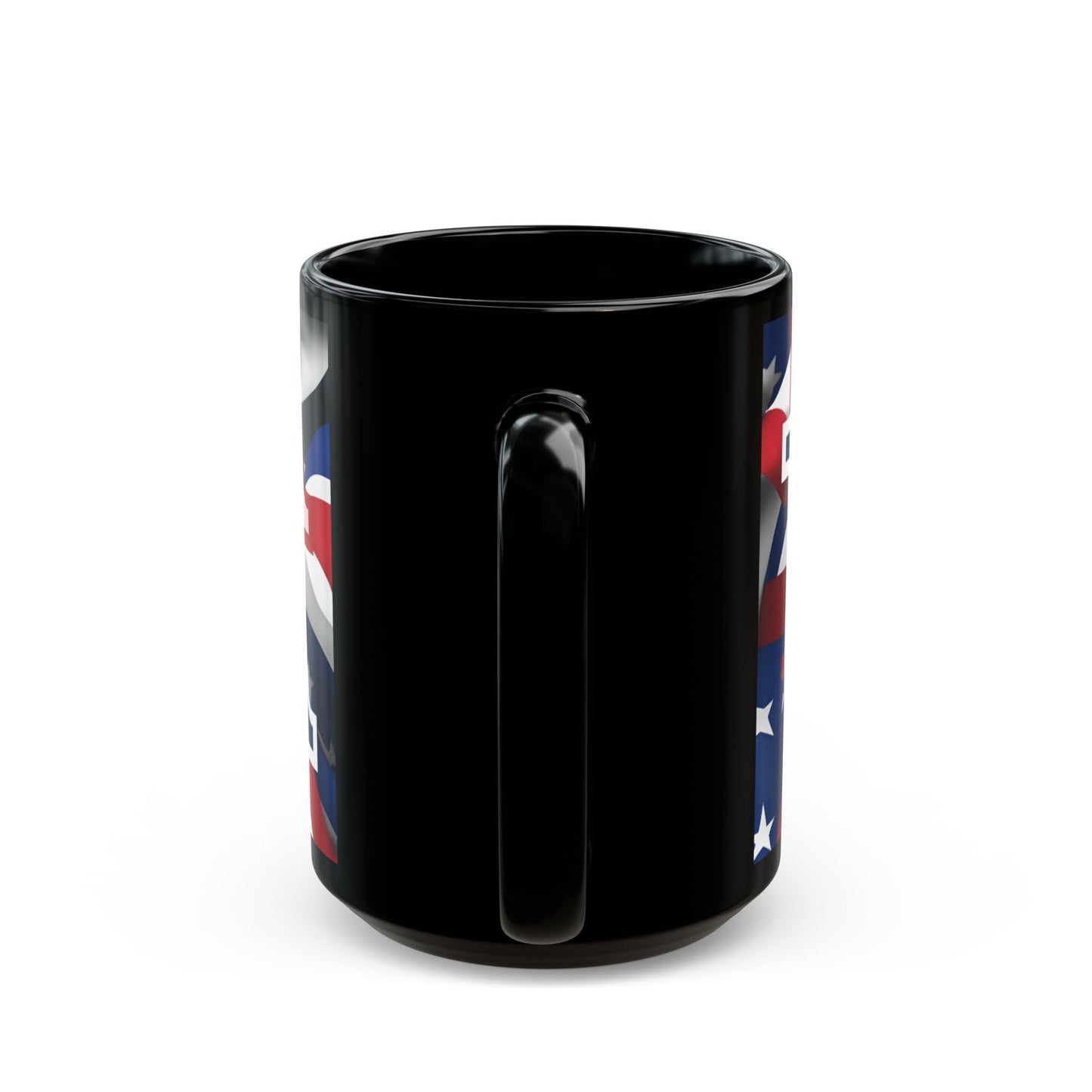 USA! USA! USA Blue font Patriot Black Mug by cypherpunkgear.com