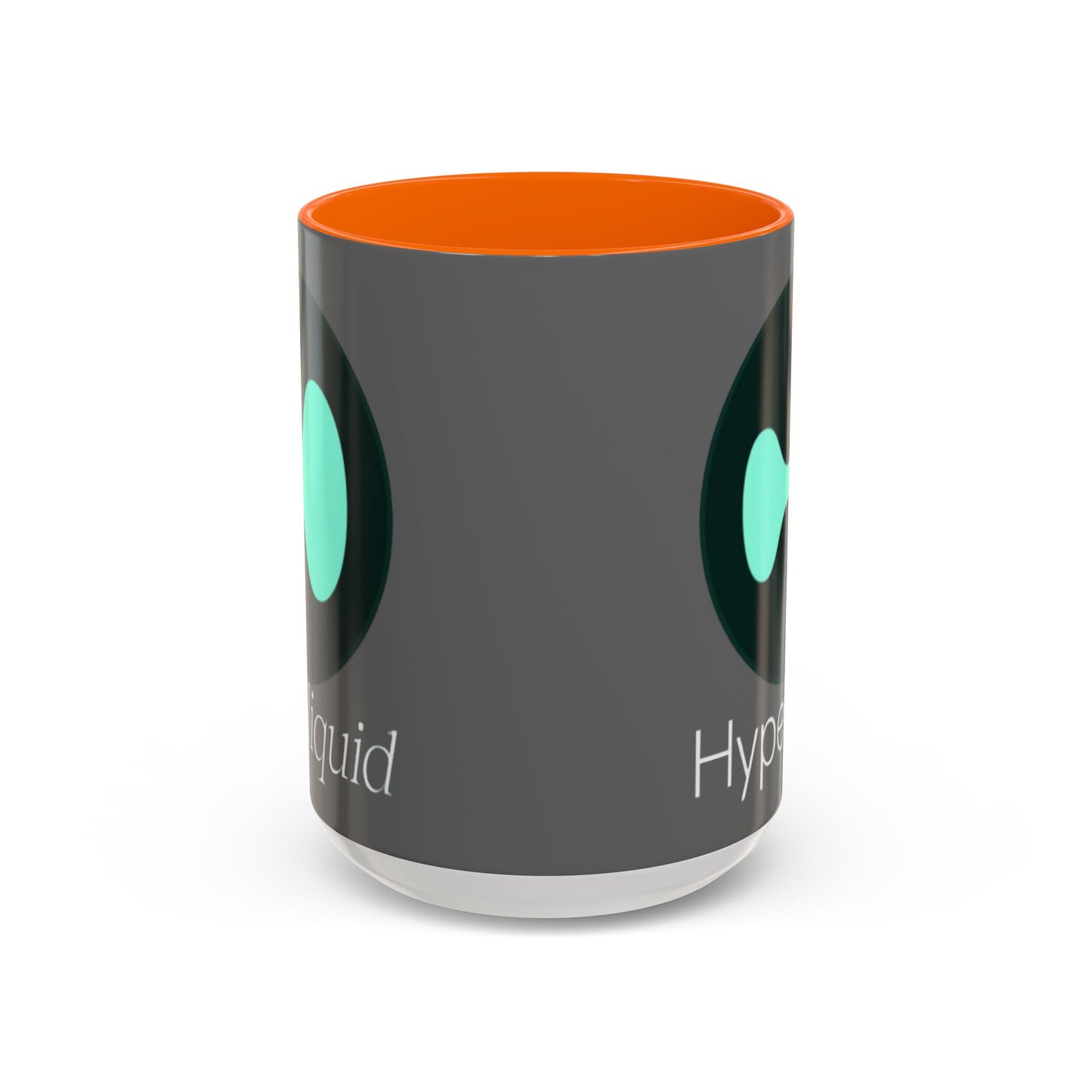 Hyperliquid White font Grey Accent Mug by cypherpunkgear.com