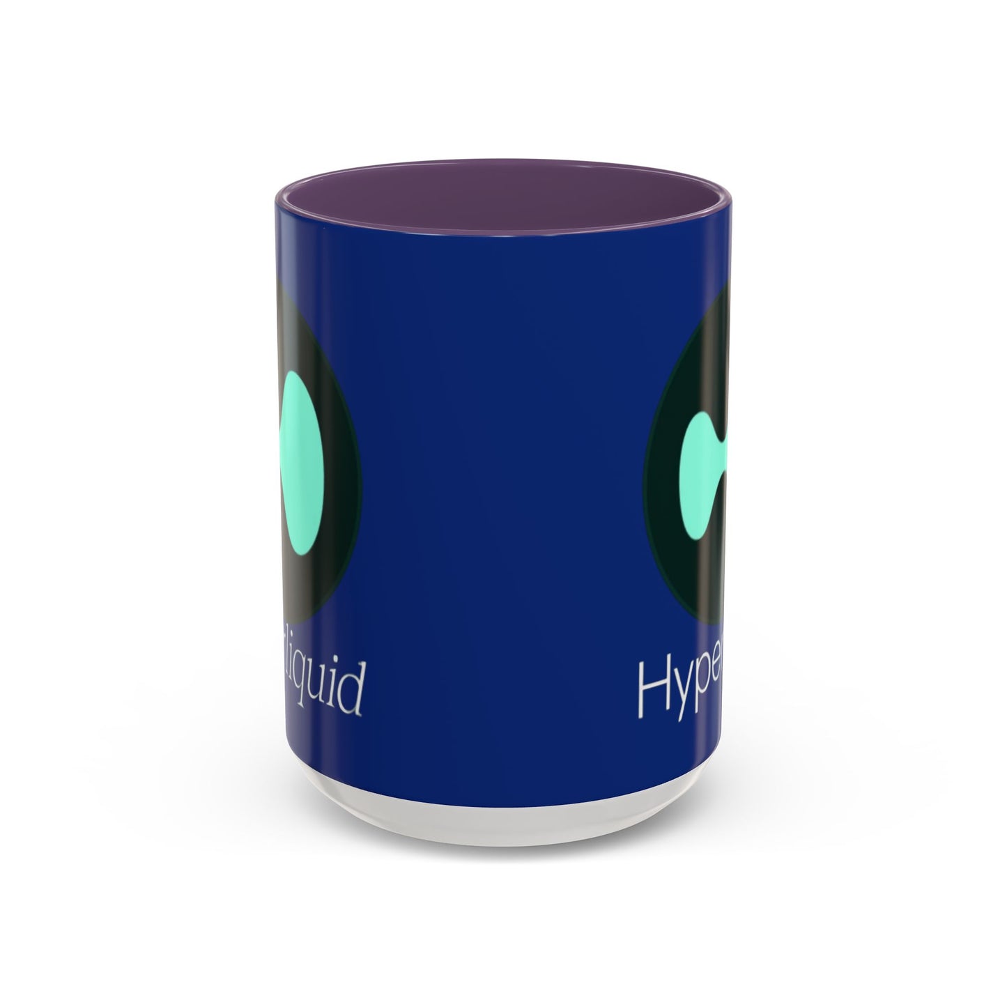 Hyperliquid White font Blue Accent Mug by cypherpunkgear.com