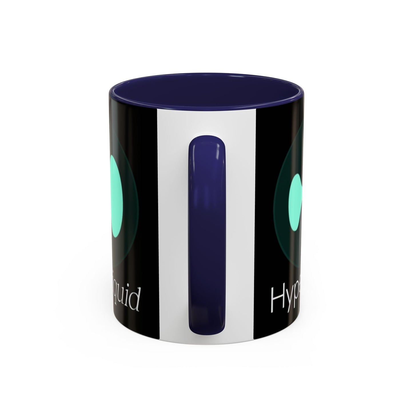 Hyperliquid White font Black Accent Mug by cypherpunkgear.com