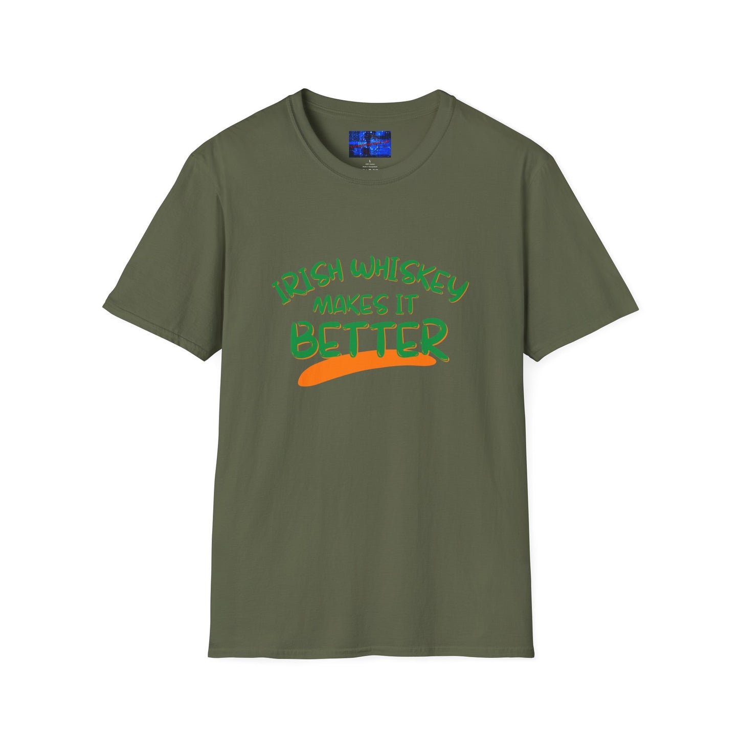 Irish Whiskey makes it better GNfont DKcolors Unisex T-Shirt by cypherpunkgear.com