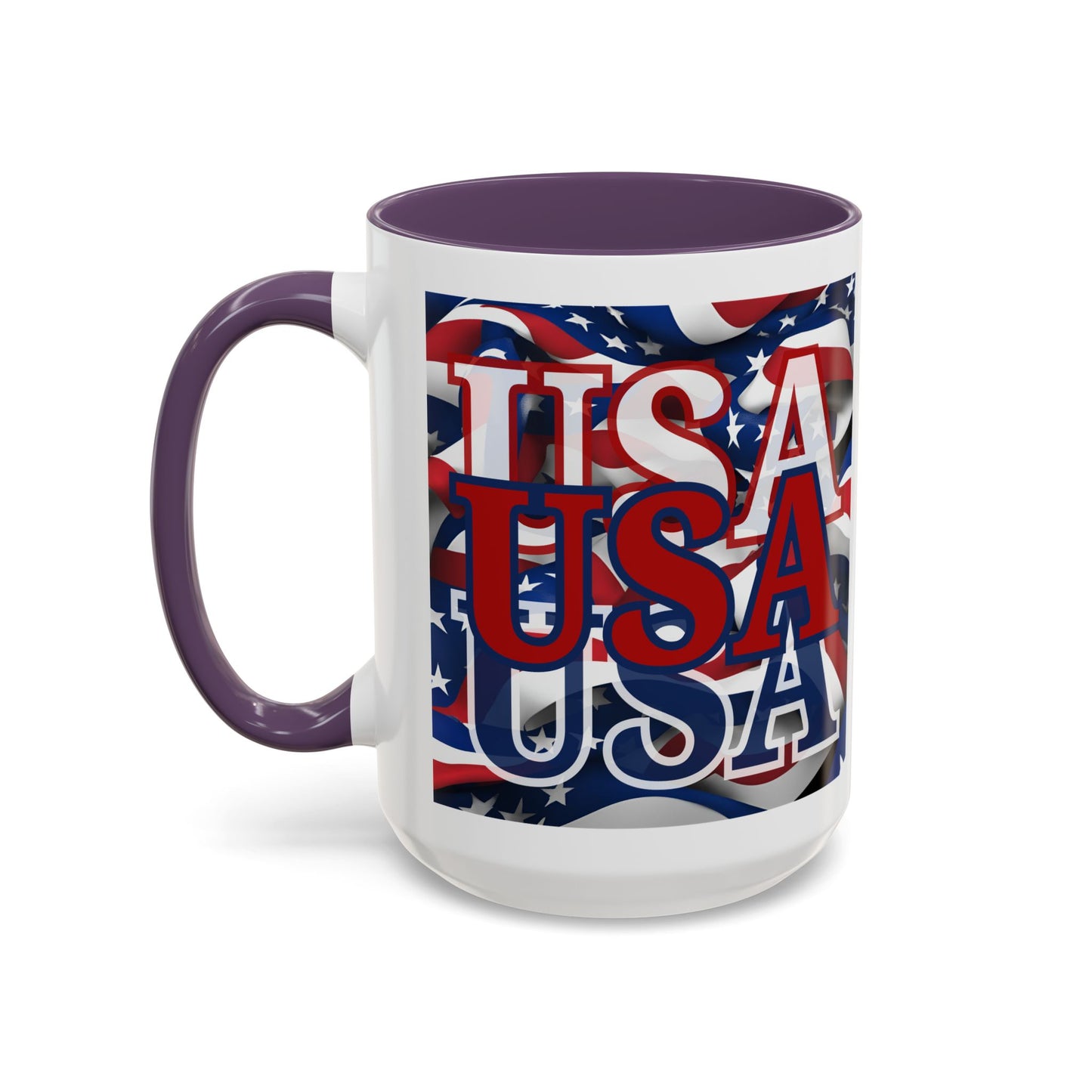 USA Red font Center Patriot Accent Mug by cypherpunkgear.com