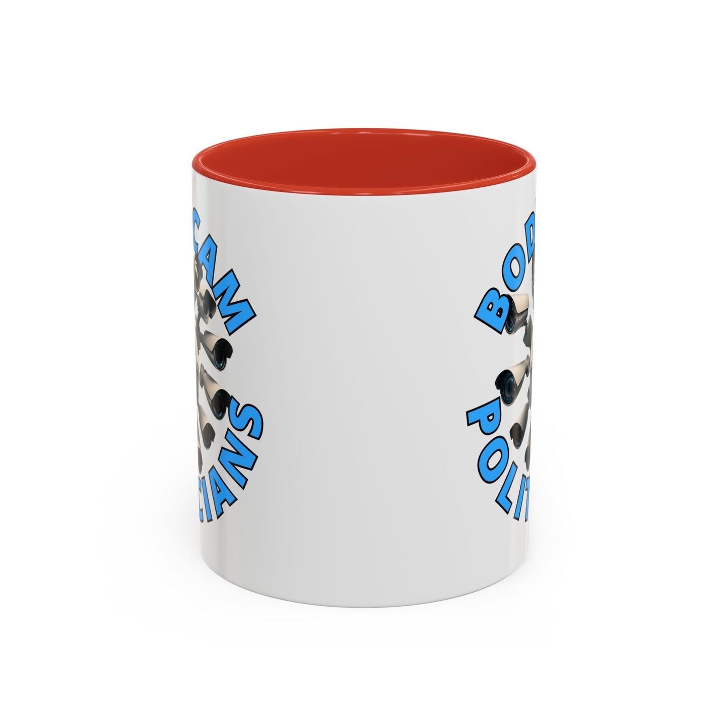 Bodycam the Politicians Cameras White Accent Mug by cypherpunkgear.com