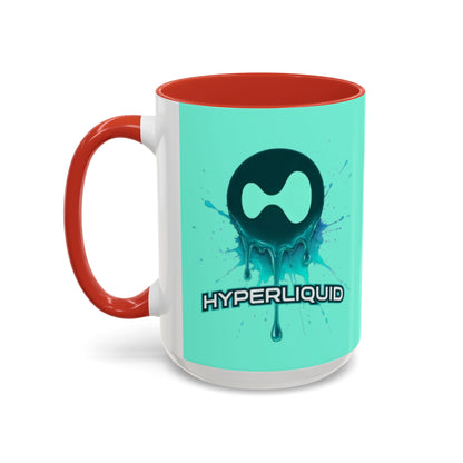 HYPE Drip Light Hyperliquid Accent Mug by cypherpunkgear.com