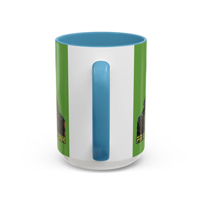 Frankenpunk Green Accent Mug by CreepyCrafts.boo