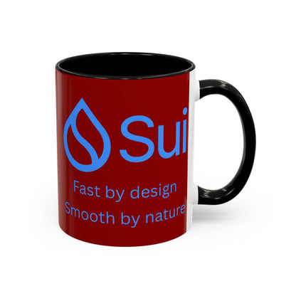 SUI Red Accent Mug by cypherpunkgear.com