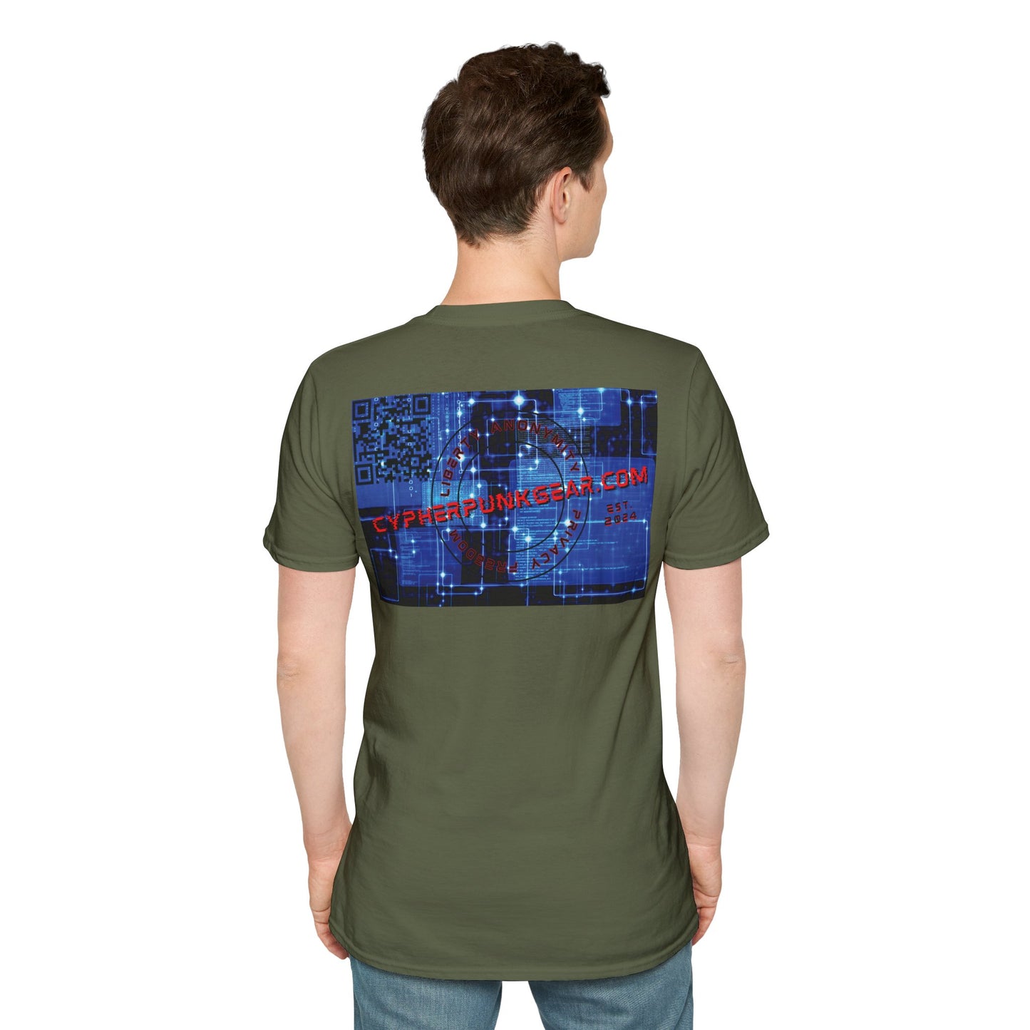 2-sided, cypherpunkgear.com logo Dark colors Unisex T-Shirt by cypherpunkgear.com