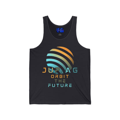 Jupiter (JUP) Orbit the Future Unisex Jersey Tank Top by cypherpunkgear.com
