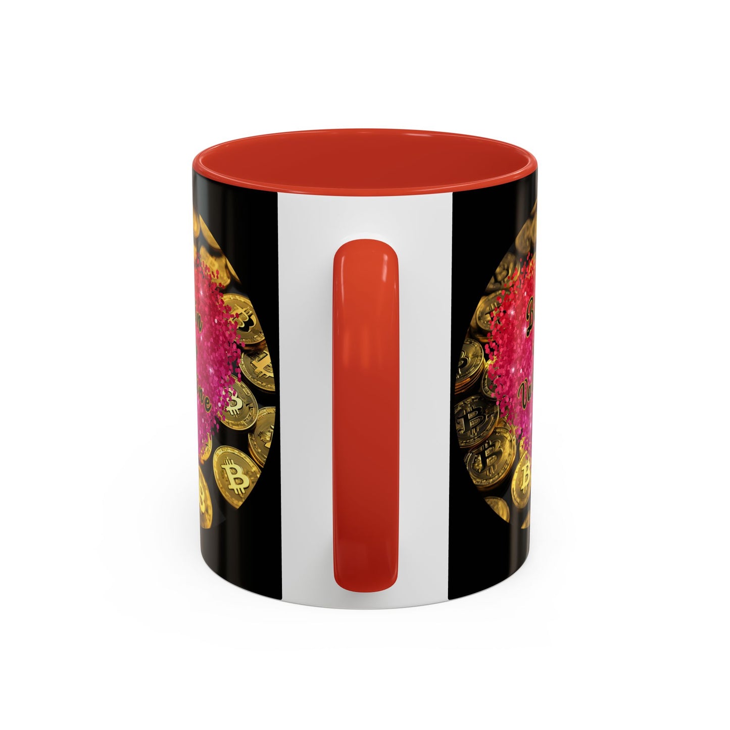 Bitcoin is My Valentine Black Accent Mug by cypherpunkgear.com