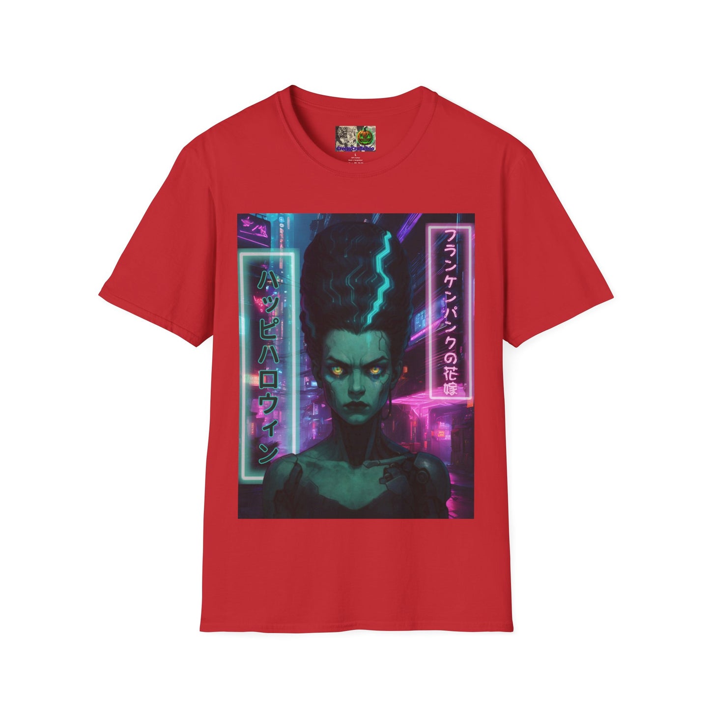 Bride of Frankenpunk Light colors Unisex T-Shirt by CreepyCrafts.boo