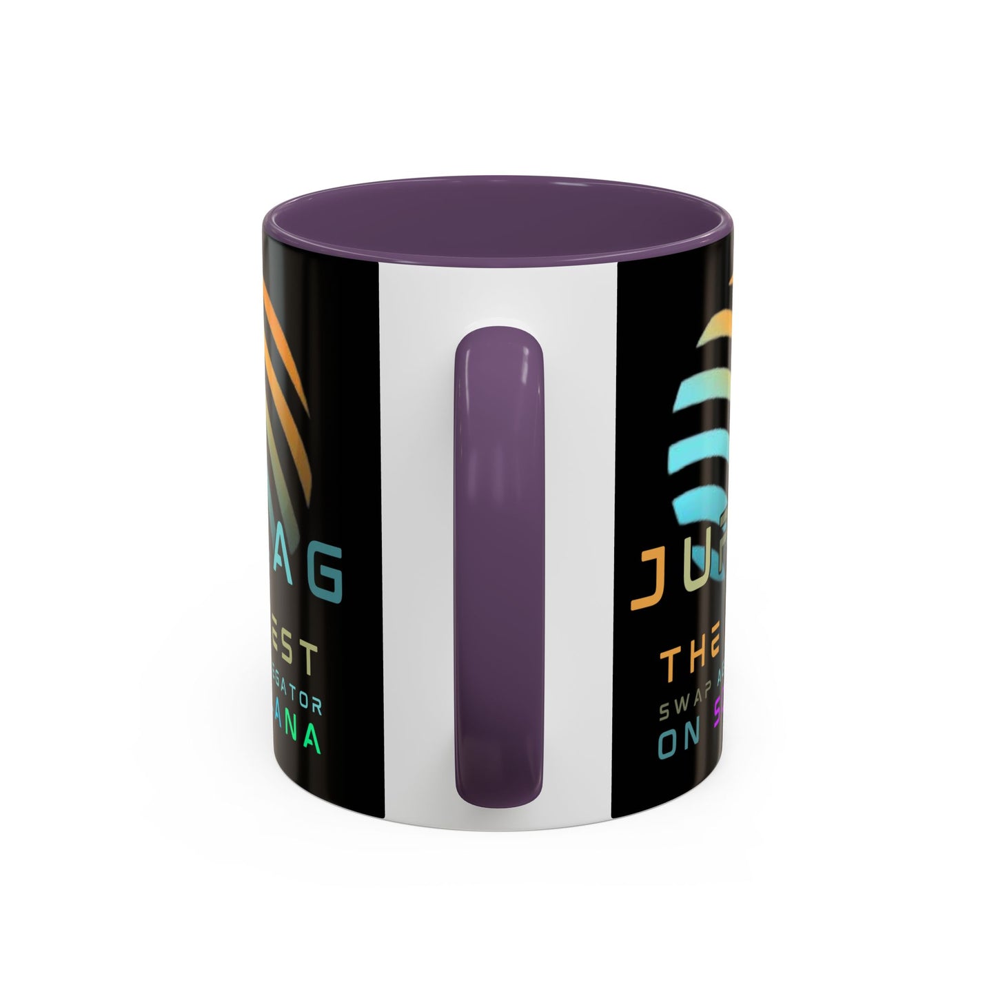 Jupiter (JUP) the best aggregator on Solana Black Accent Mug by cypherpunkgear.com