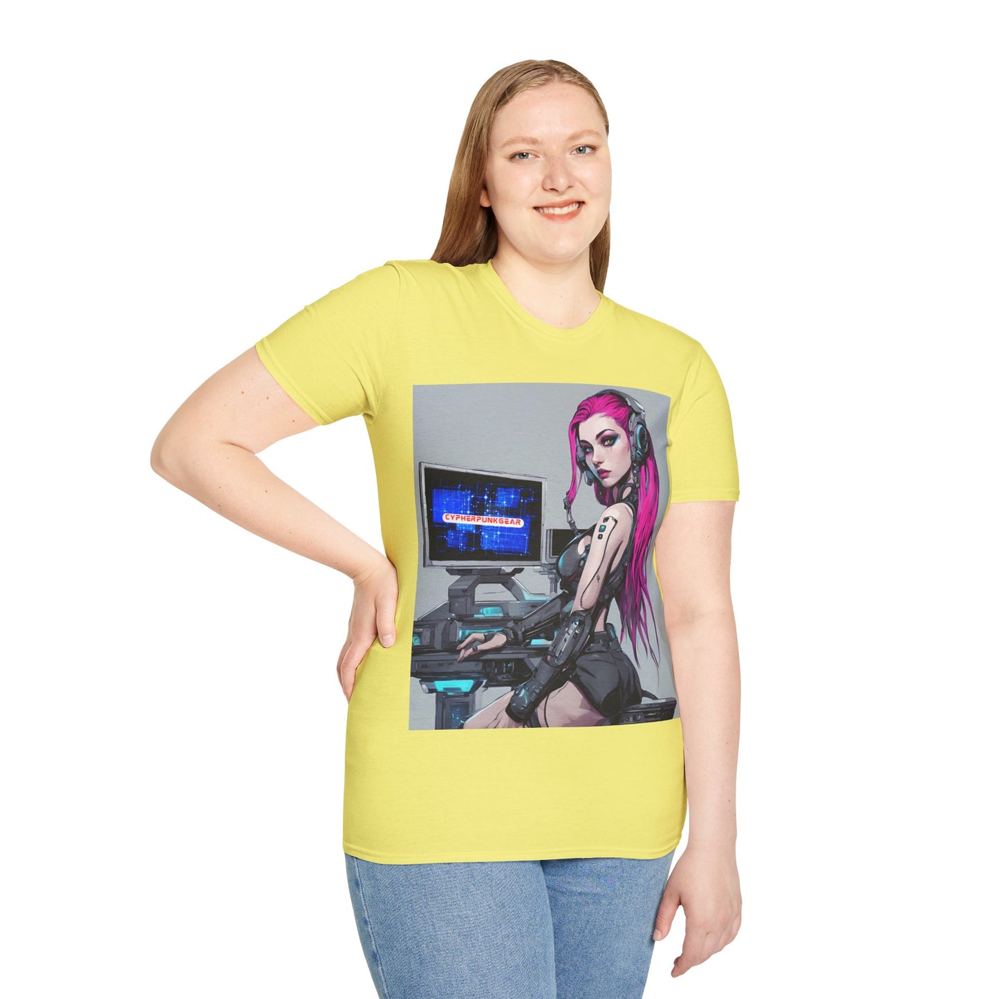 Netrunner Cyberpunk Light colors Unisex T-Shirt by cypherpunkgear.com