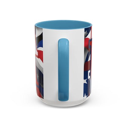 USA! USA! USA RDfont Patriot Accent Mug by cypherpunkgear