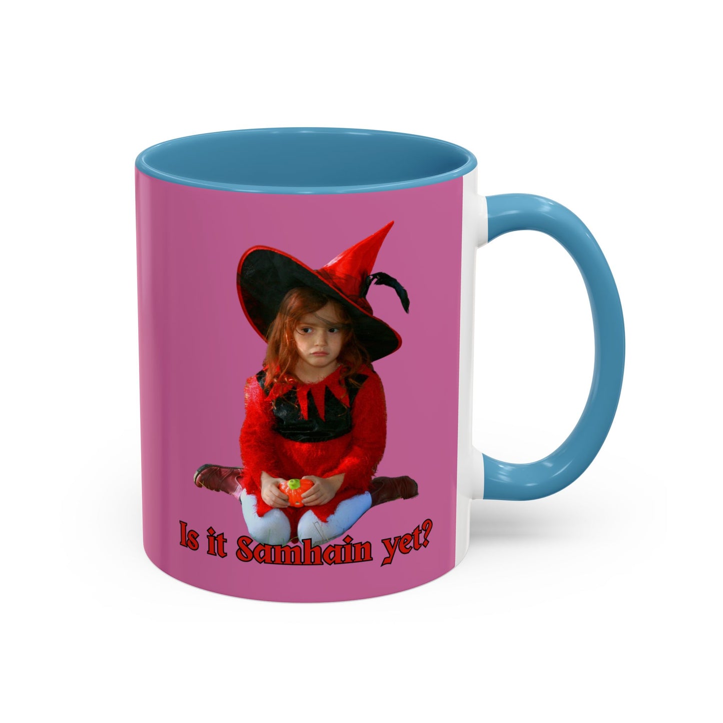 Is it Samhain yet? Pink Accent Mug by CreepyCrafts.boo