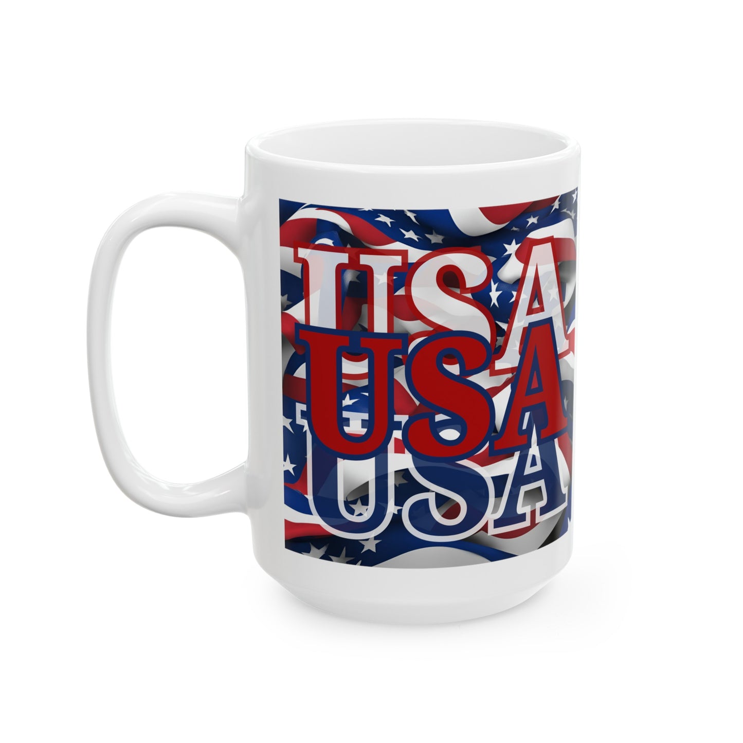 USA RDfont Center Patriot White Mug by cypherpunkgear