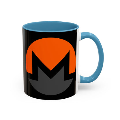 Monero (XMR) Black Accent Mug by cypherpunkgear.com