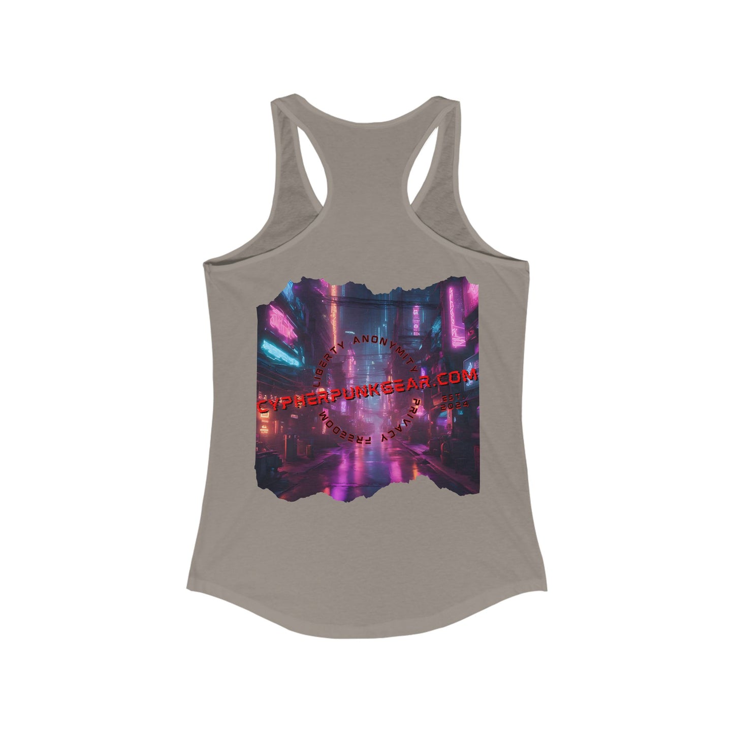 2-sided, cypherpunkgear.com Logo Women's Racerback Tank Top by cypherpunkgear.com