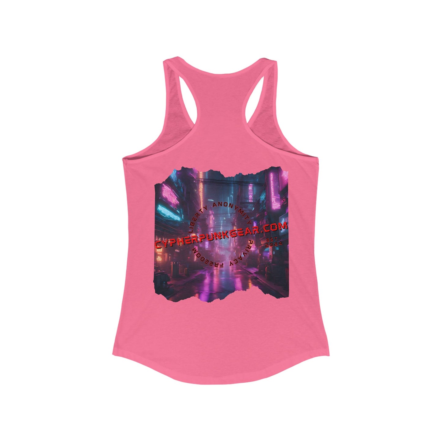 2-sided, cypherpunkgear.com Logo Women's Racerback Tank Top by cypherpunkgear.com