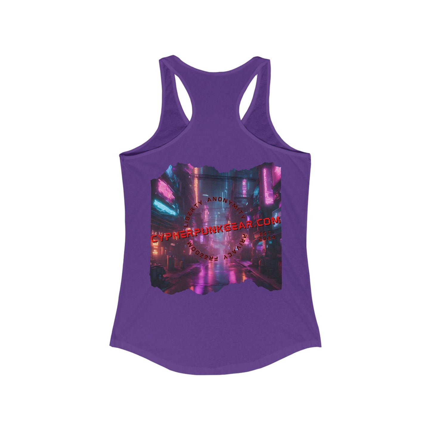 2-sided, cypherpunkgear.com Logo Women's Racerback Tank Top by cypherpunkgear.com