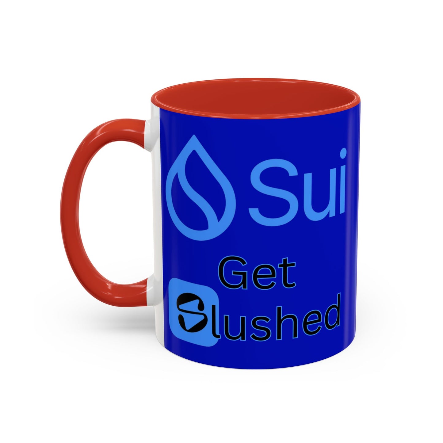Sui: Get Slushed Dark Blue Accent Mug by cypherpunkgear.com