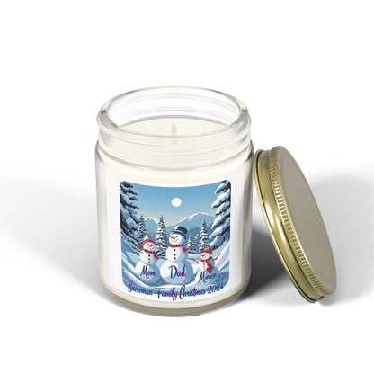 Snowman Family of 3 Scented Candle by cypherpunkgear