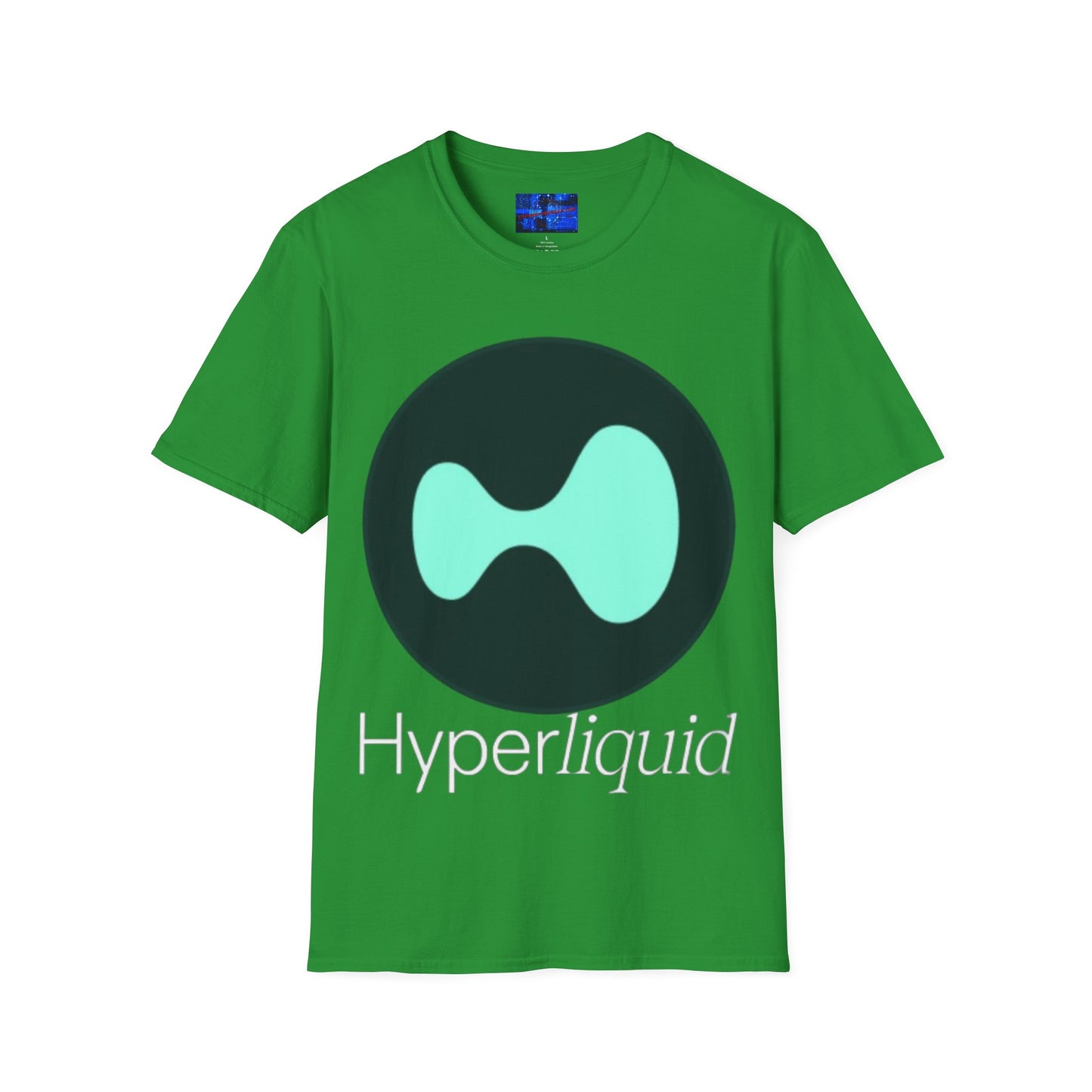 Hyperliquid White font Unisex T-Shirt by cypherpunkgear.com