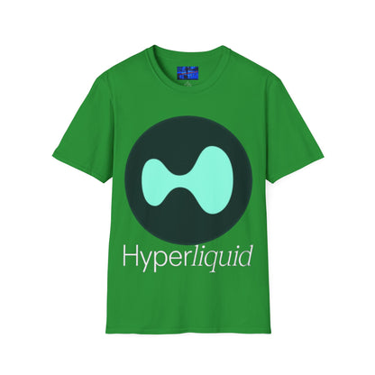 Hyperliquid White font Unisex T-Shirt by cypherpunkgear.com